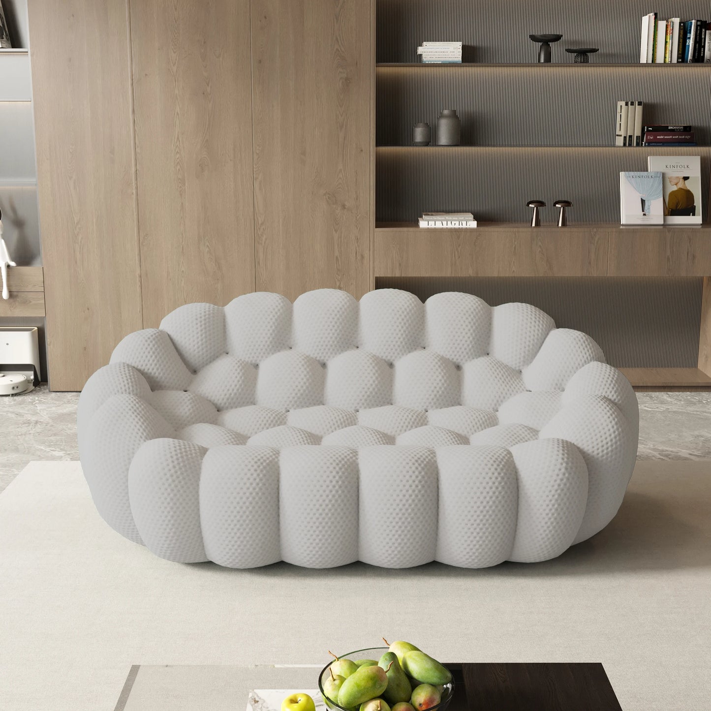 Comfy 3D Knitted Fabric Loveseat