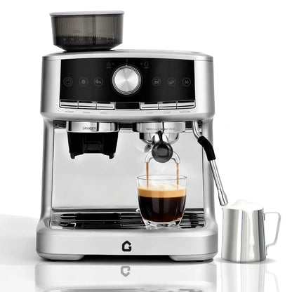 Stainless Steel Espresso Maker With Grinder