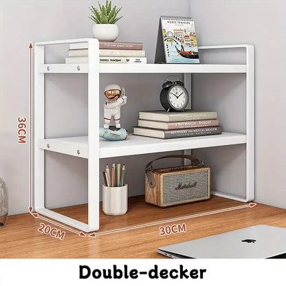 Minimalist Multi-Tier Iron Office Desk Storage Rack
