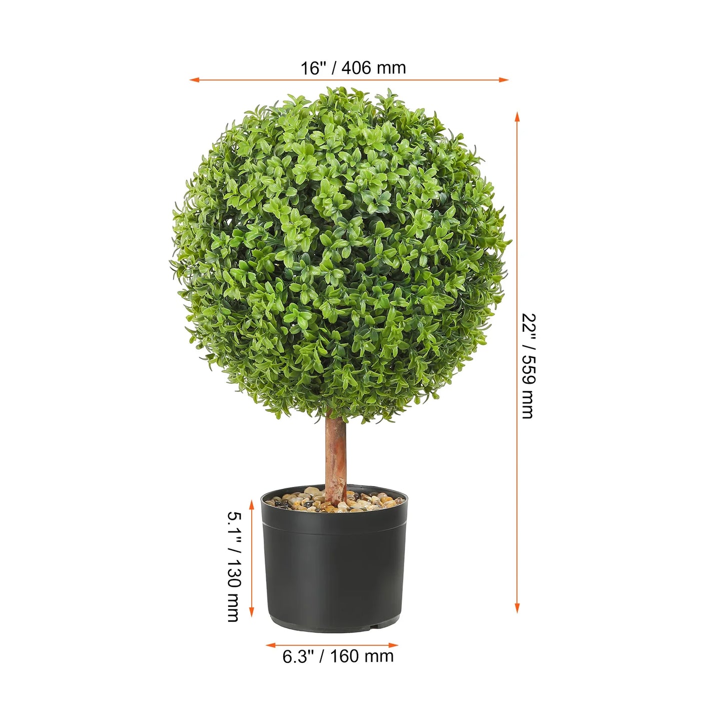 1/2pcs Artificial Boxwood Tower Topiary Spiral