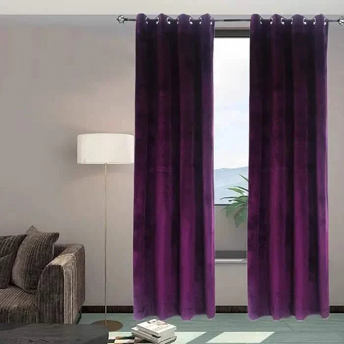Luxury Velvet Blackout Grommet Curtain Pair (Open Box)